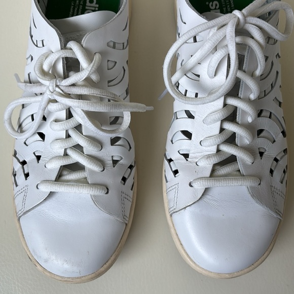 Adidas Stan Smith White Cutout Sneakers - Picture 5 of 9